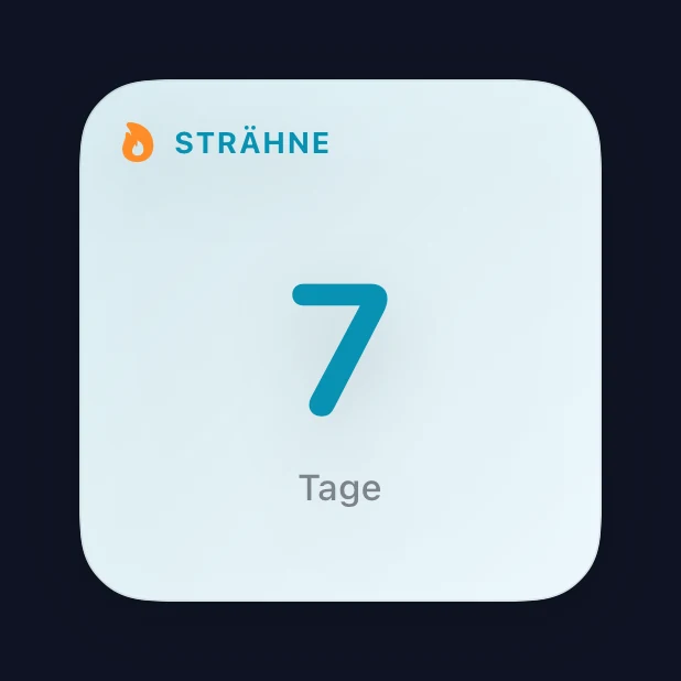 Kleines Widget „Capture Streak“.