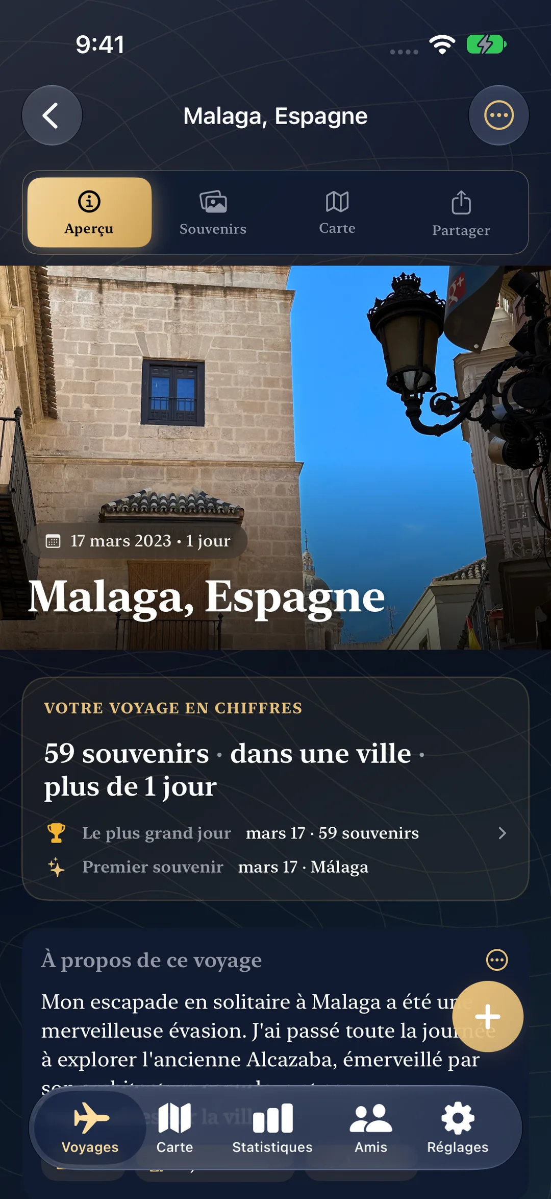 Détail d’un voyage