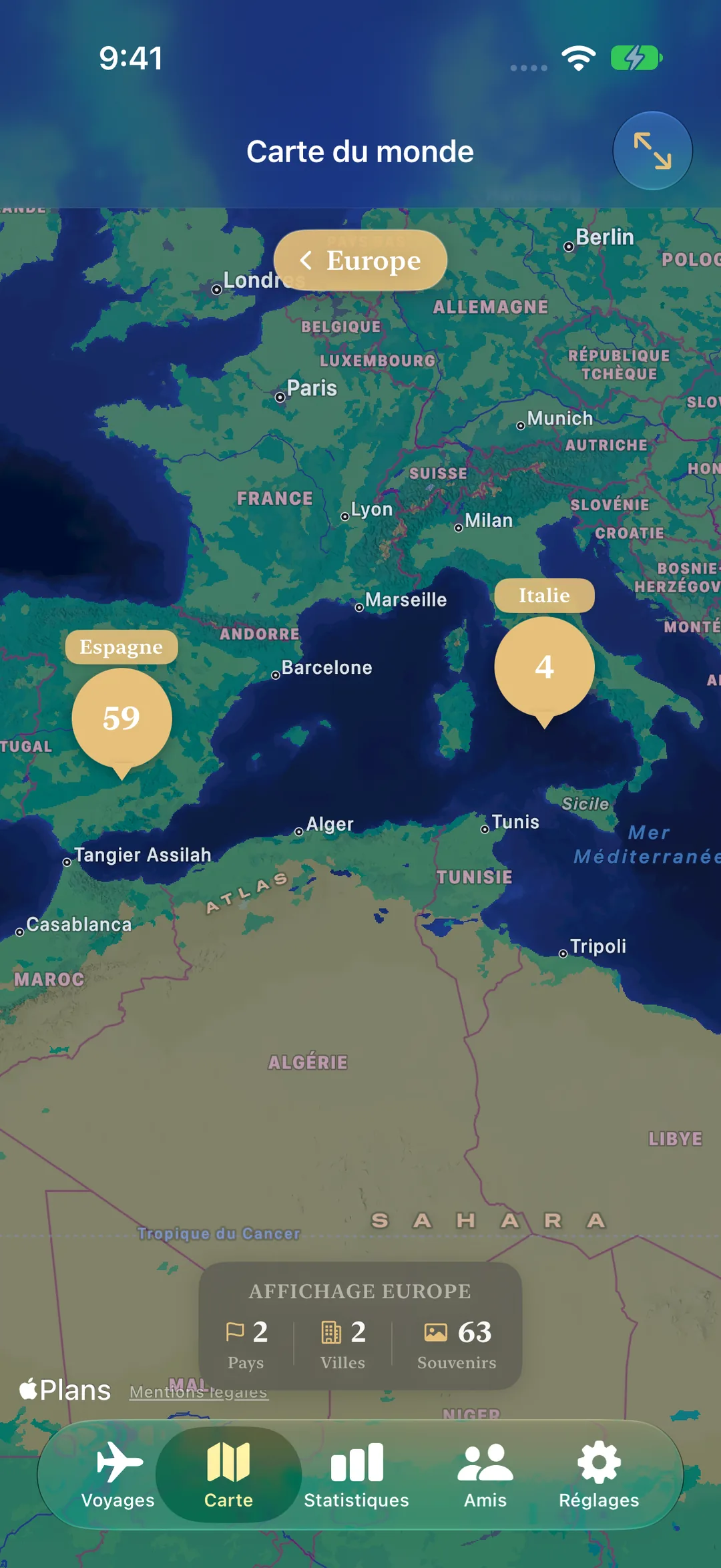 Carte du monde