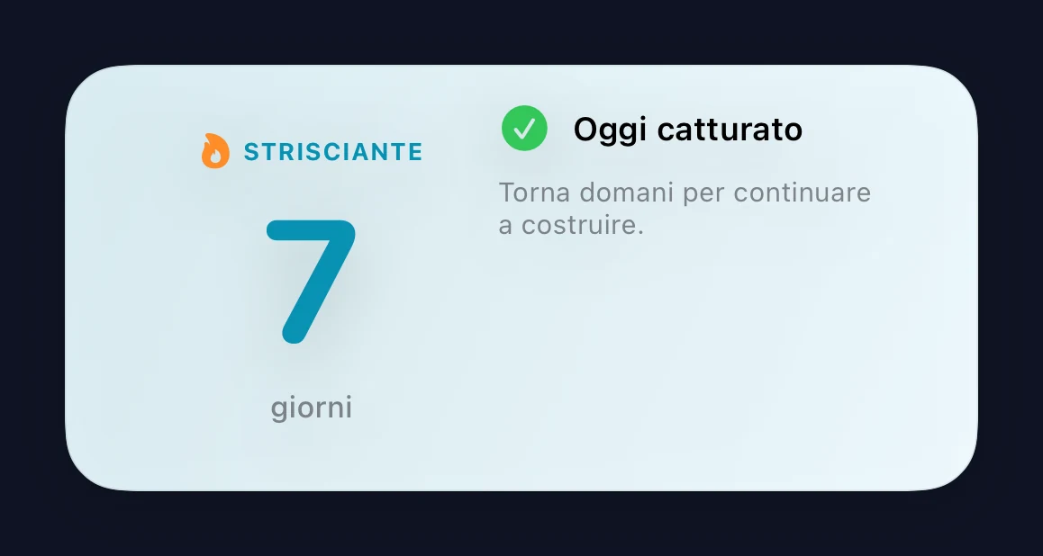 Widget medio Capture Streak
