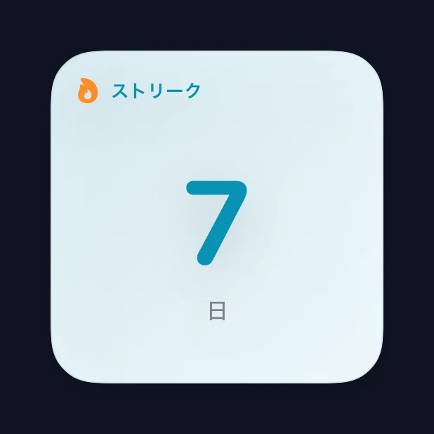 キャプチャストリークの小さなウィジェット