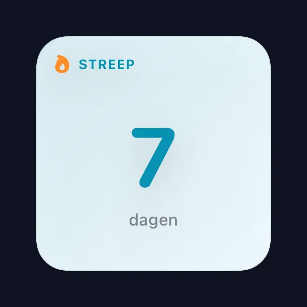 Capture Streak kleine widget