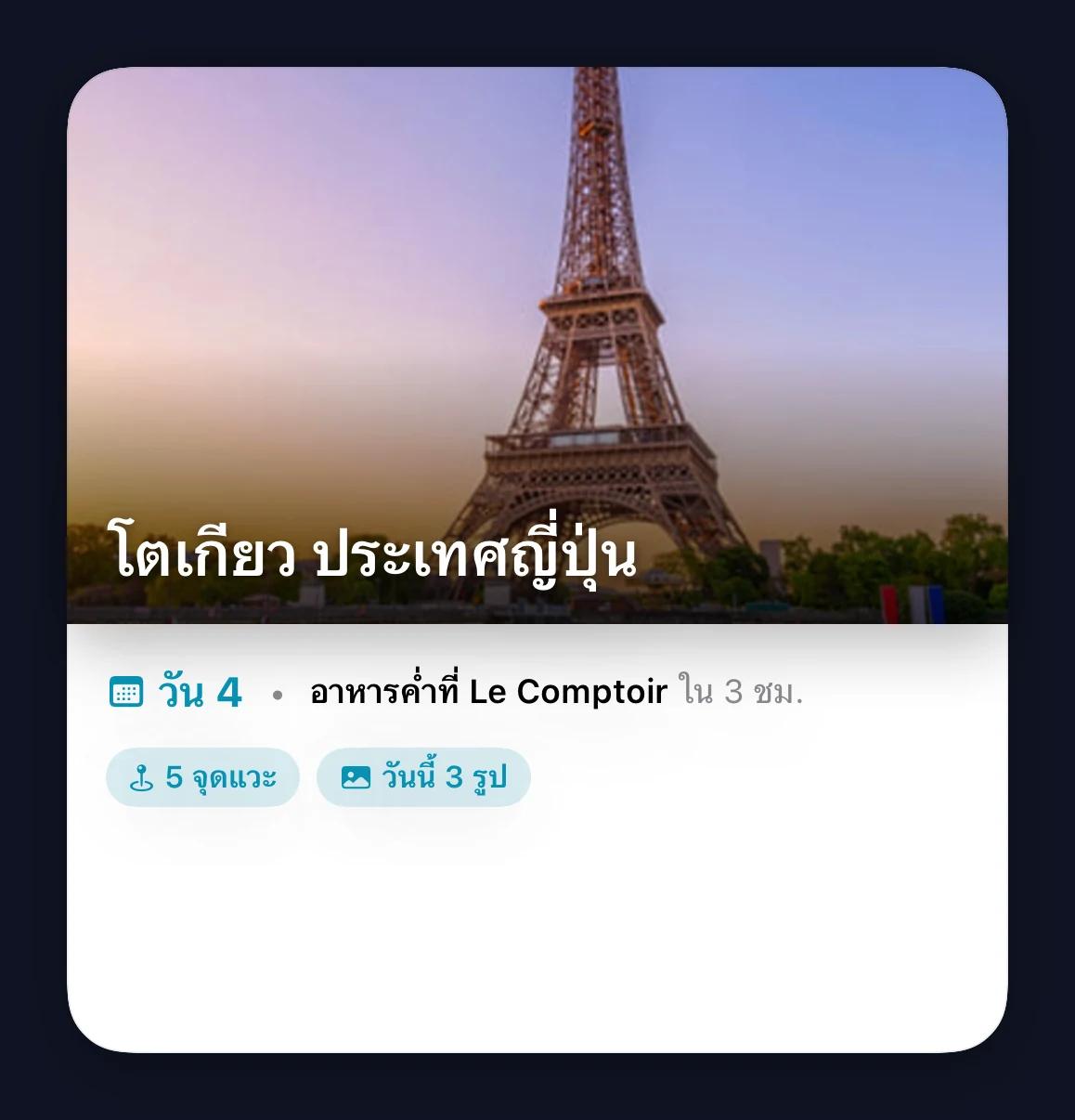 วิดเจ็ตขนาดใหญ่การเดินทางพร้อมแผนที่ฝังตัว