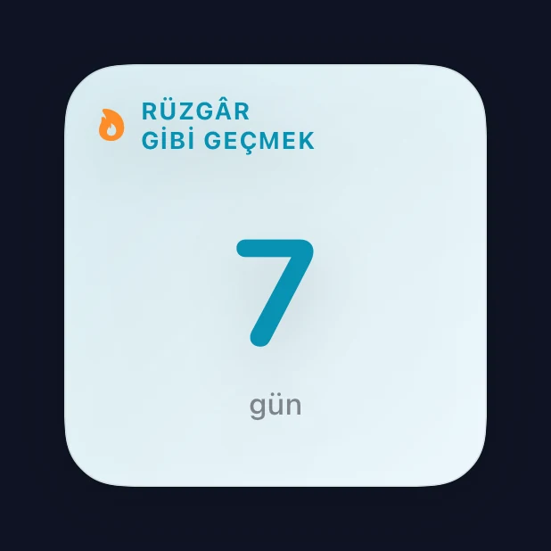 Streak küçük widget'ını yakala