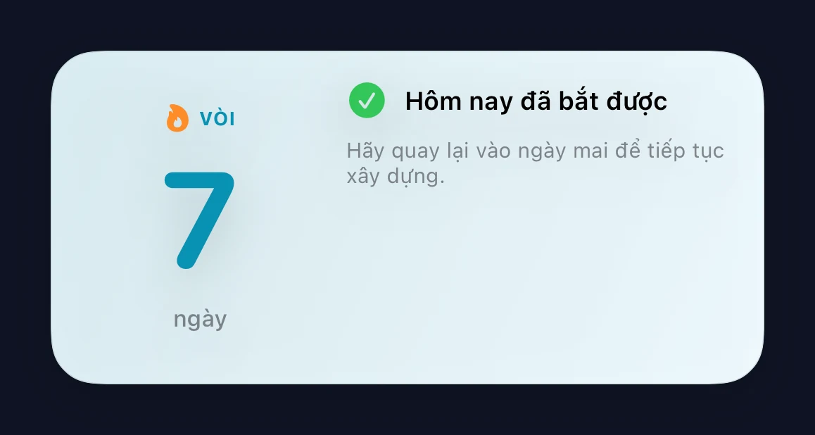 Tiện ích trung bình Capture Streak